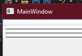 MainWindow с тремя пустыми строками без столбцов