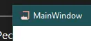 Иконка приложения отображается в заголовке окна рядом с надписью MainWindow