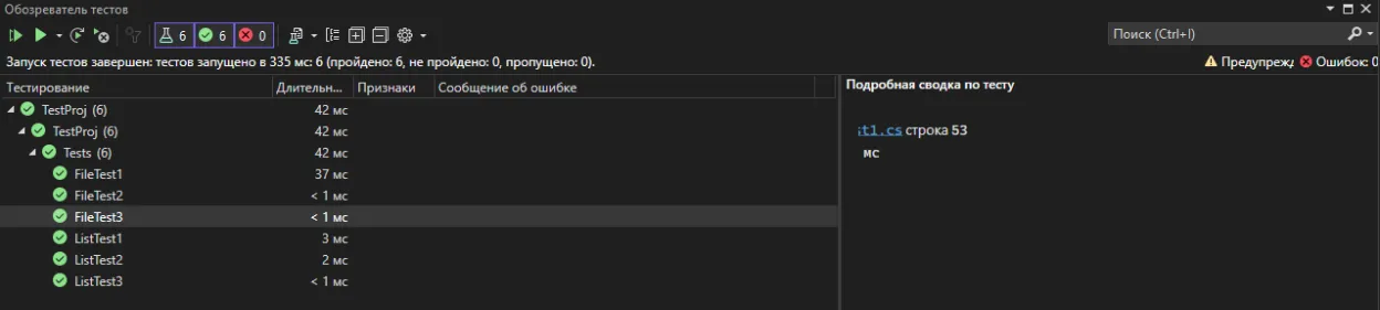 Хорошие результаты тестирования