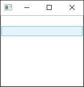 Запущенное окно с пустым ListBox — никакой текст не отрисовался