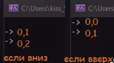 Перемещение стрелки