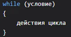 Схема while