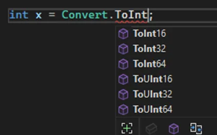 Выбор из ToInt