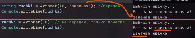 Передача и непередача параметра
