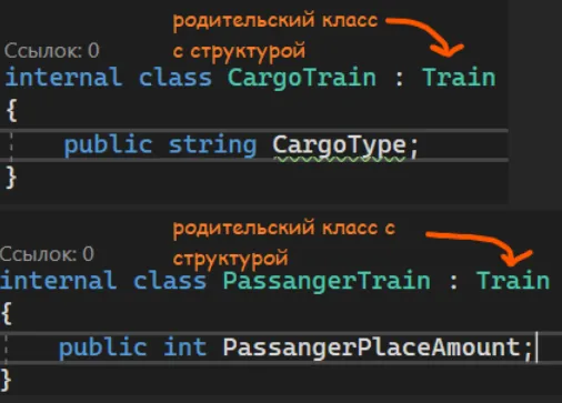 Наследование в классах