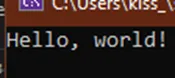 Вывод Hello world