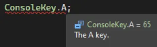 Enum - ConsoleKey
